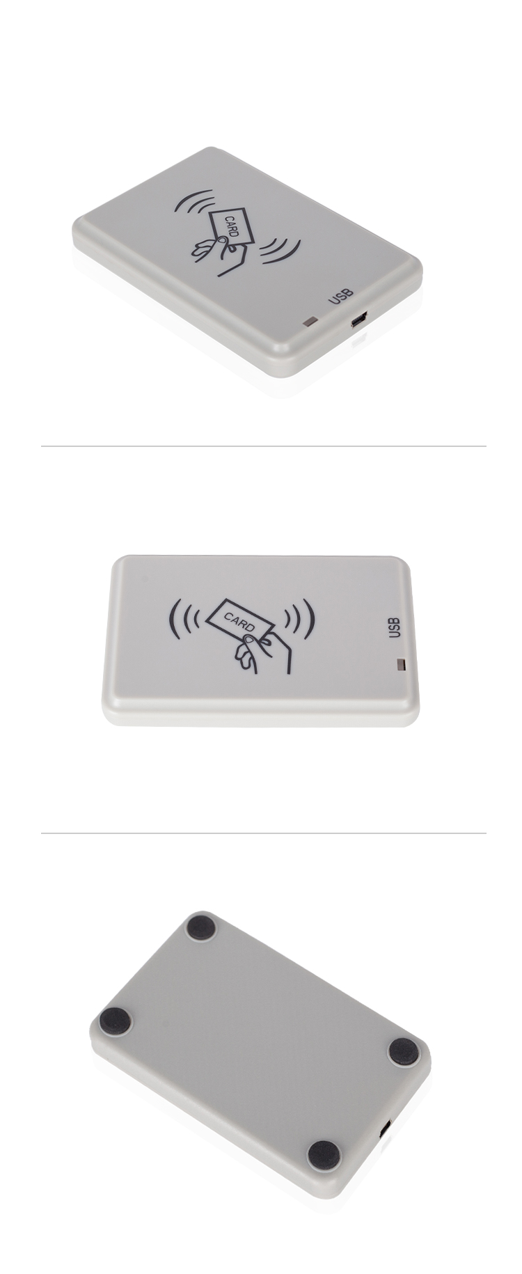 MIFARE S50 S70 RFID Tag NTAG21X NFC RFID Reader Writer Plug / Play USB Communication